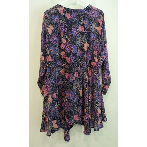 🆕 Free People Teegan Mini Dress in Midnight Combo Size XS - Picture 9 of 12